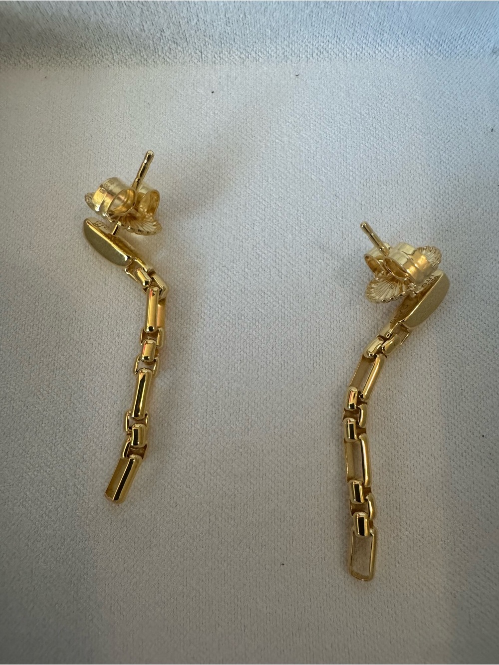 925 Sterling Gold vermeil Luciano link Earrings — Christian James by Scott Grime